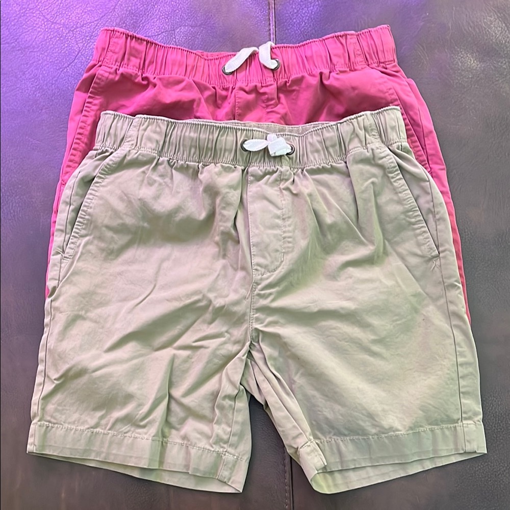 Kids' Pink and Tan Shorts Set